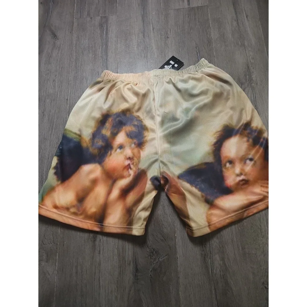 BOURNE BLESSED Angels All Over Print‎ Mens 2XL Shorts W/liner New With Tags 1329